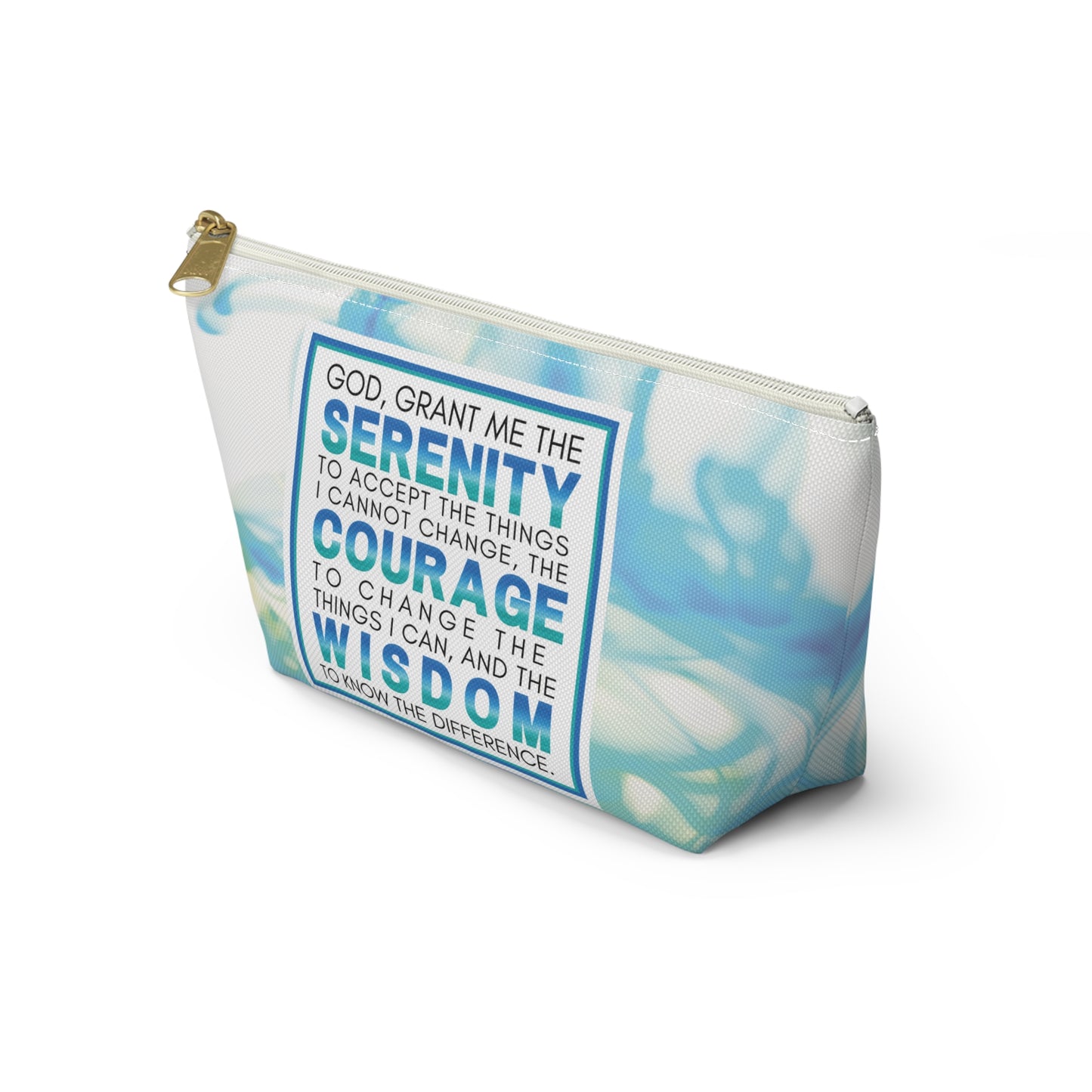 Inspirational Quote, Cosmetic Bag, MakeUp Bag, Pencil Case, Serenity Prayer