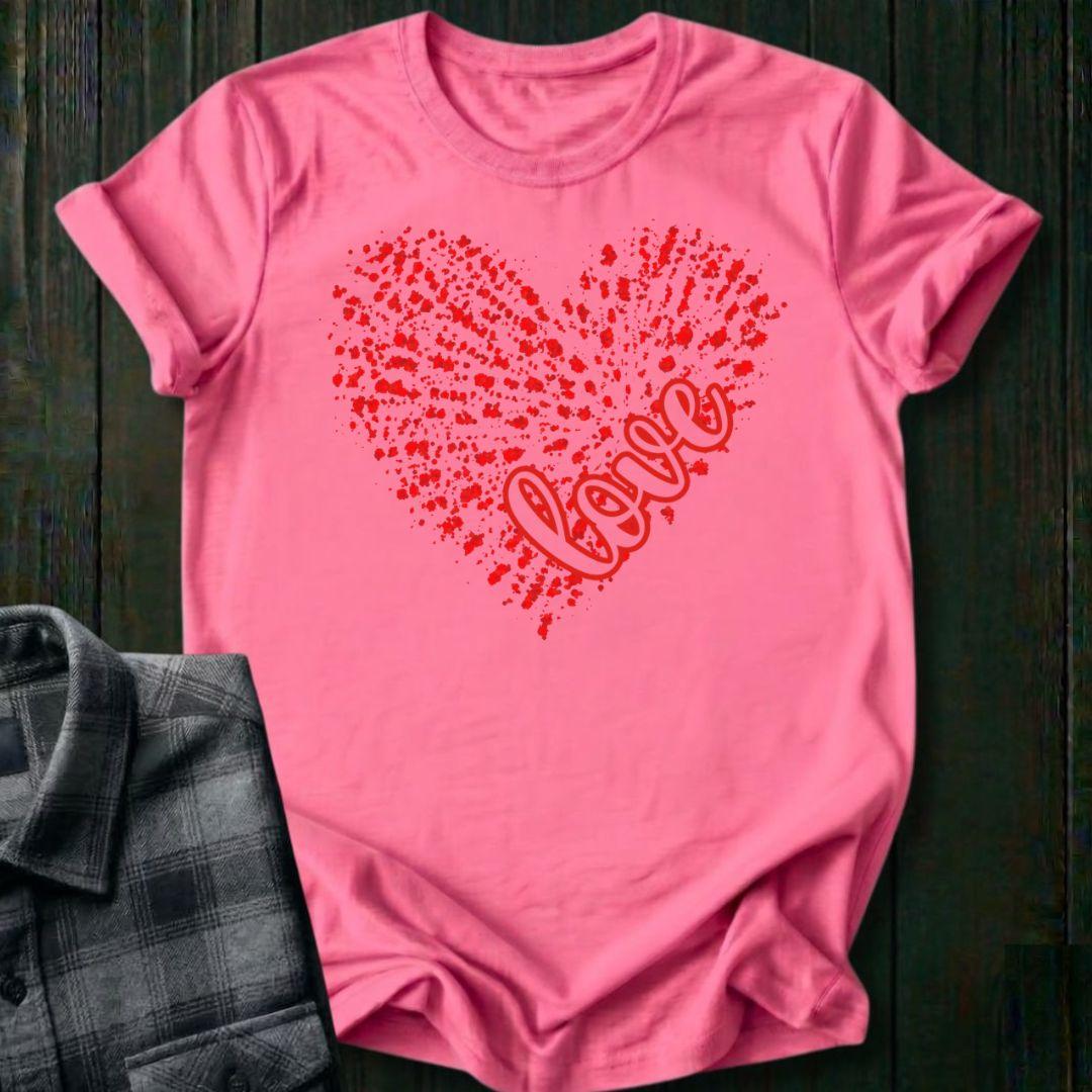 Love Splatter Heart, Unisex T-Shirt