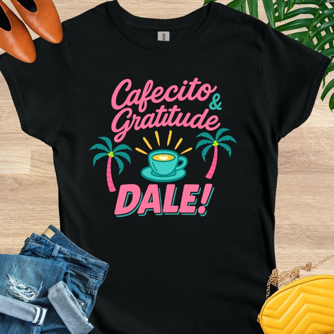 Cafecito & Gratitude Inspirational T-Shirt