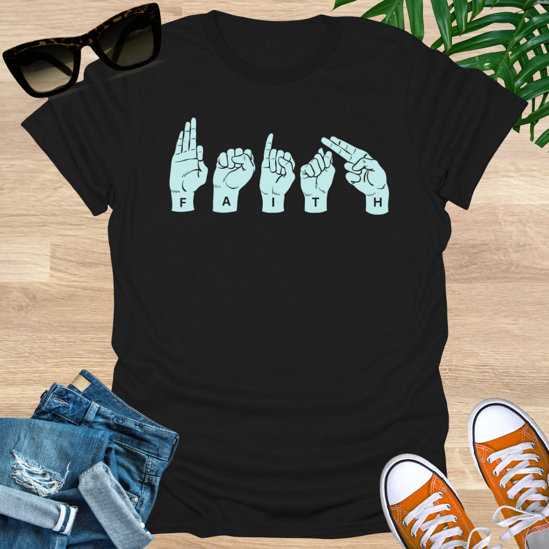 Faith, Sign Language, Unisex T-Shirt