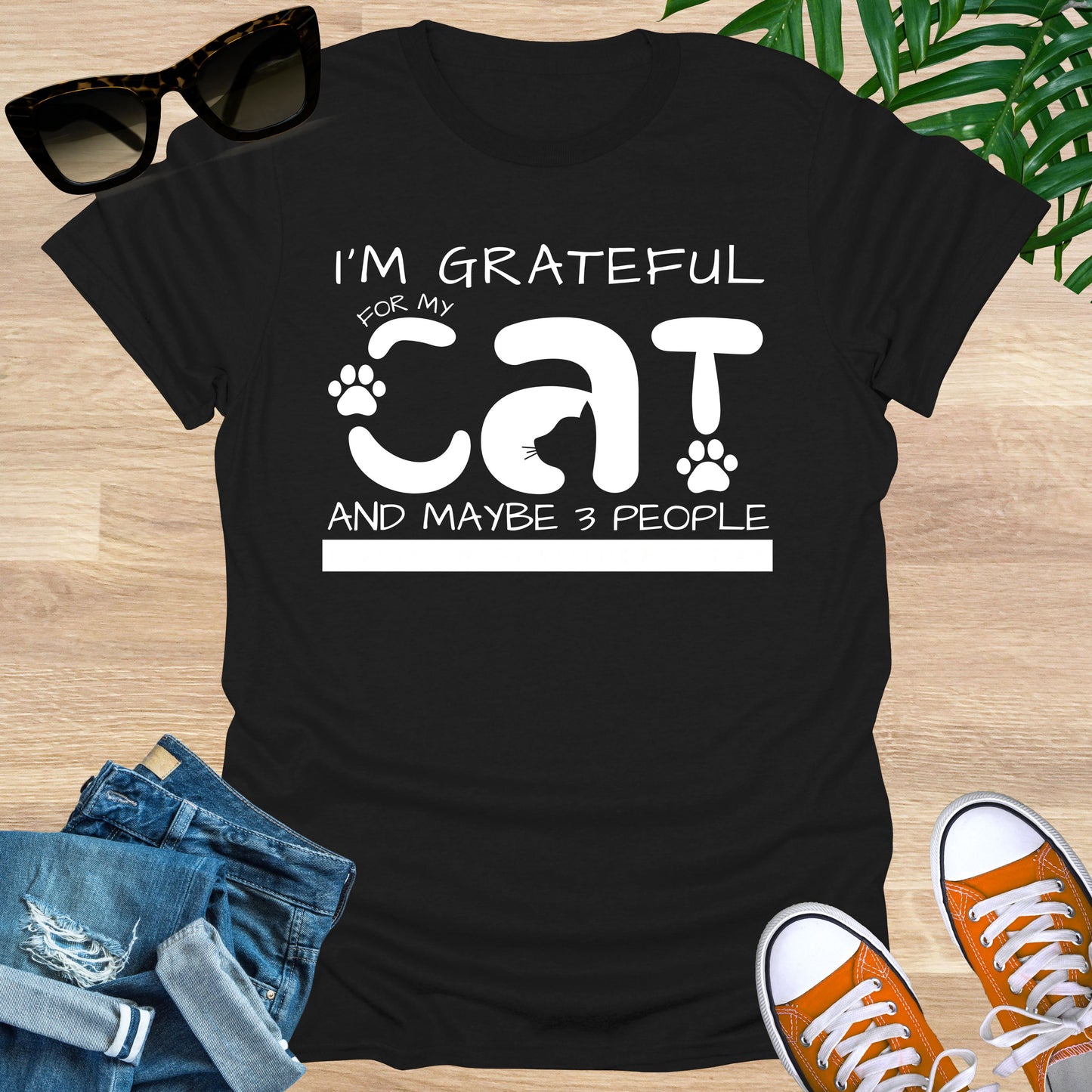 Grateful for My Cat  Unisex T-Shirt
