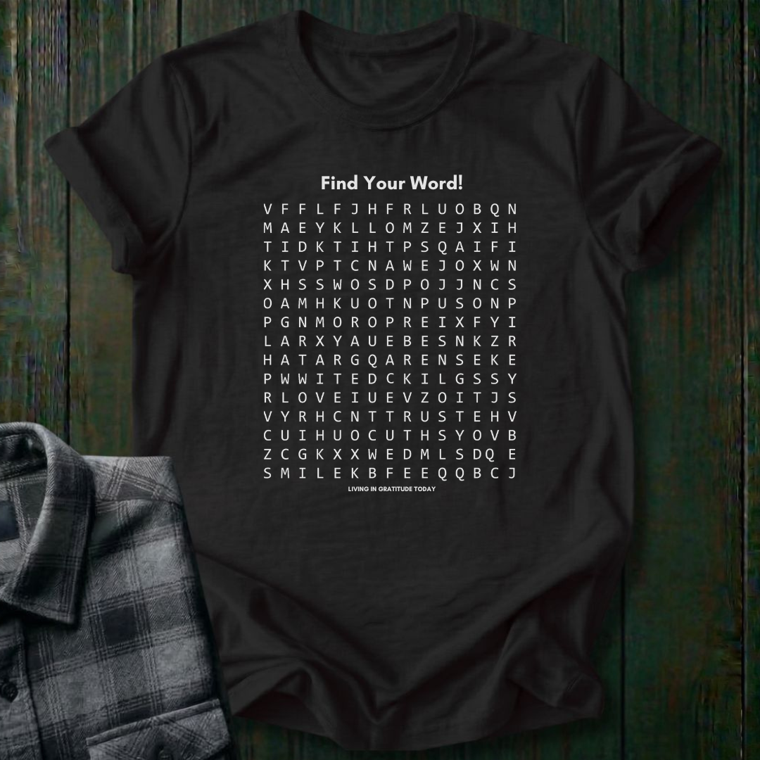 Inspirational Word Search, Unisex T-Shirt
