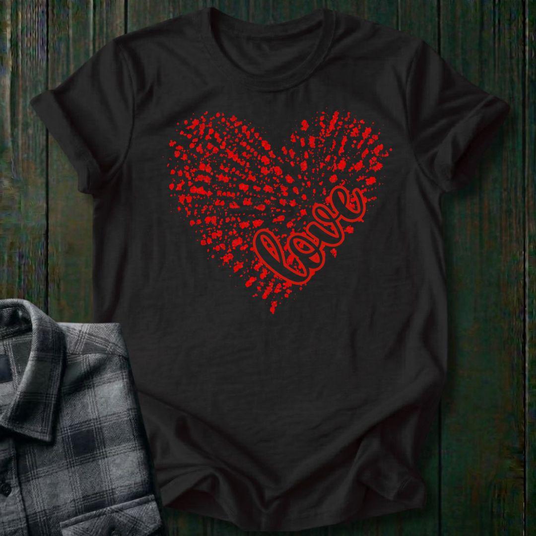 Love Splatter Heart, Unisex T-Shirt