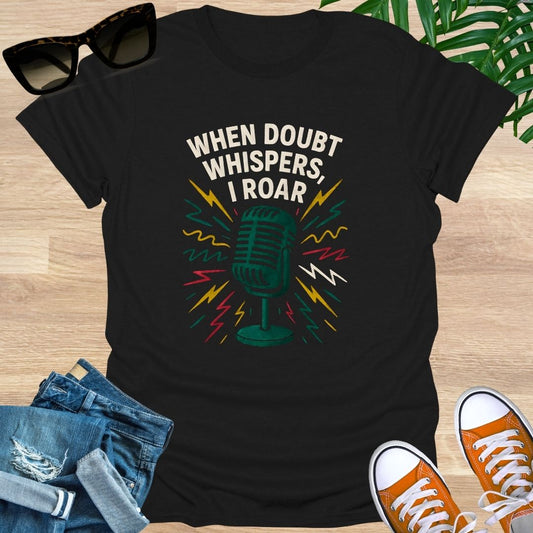 When Doubt Whispers, I Roar, Unisex T-Shirt