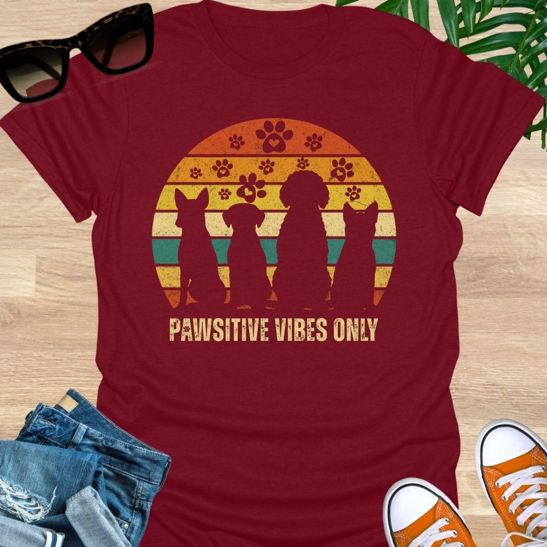 Pawsitive Vibes Only Dog Tee, Unisex T-Shirt