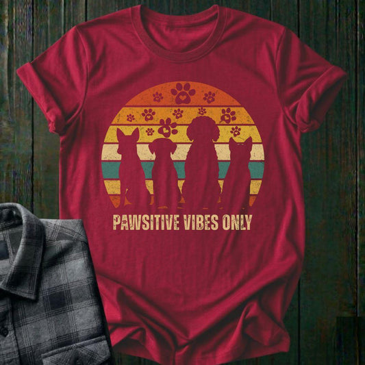 Pawsitive Vibes Only Dog Tee, Unisex T-Shirt