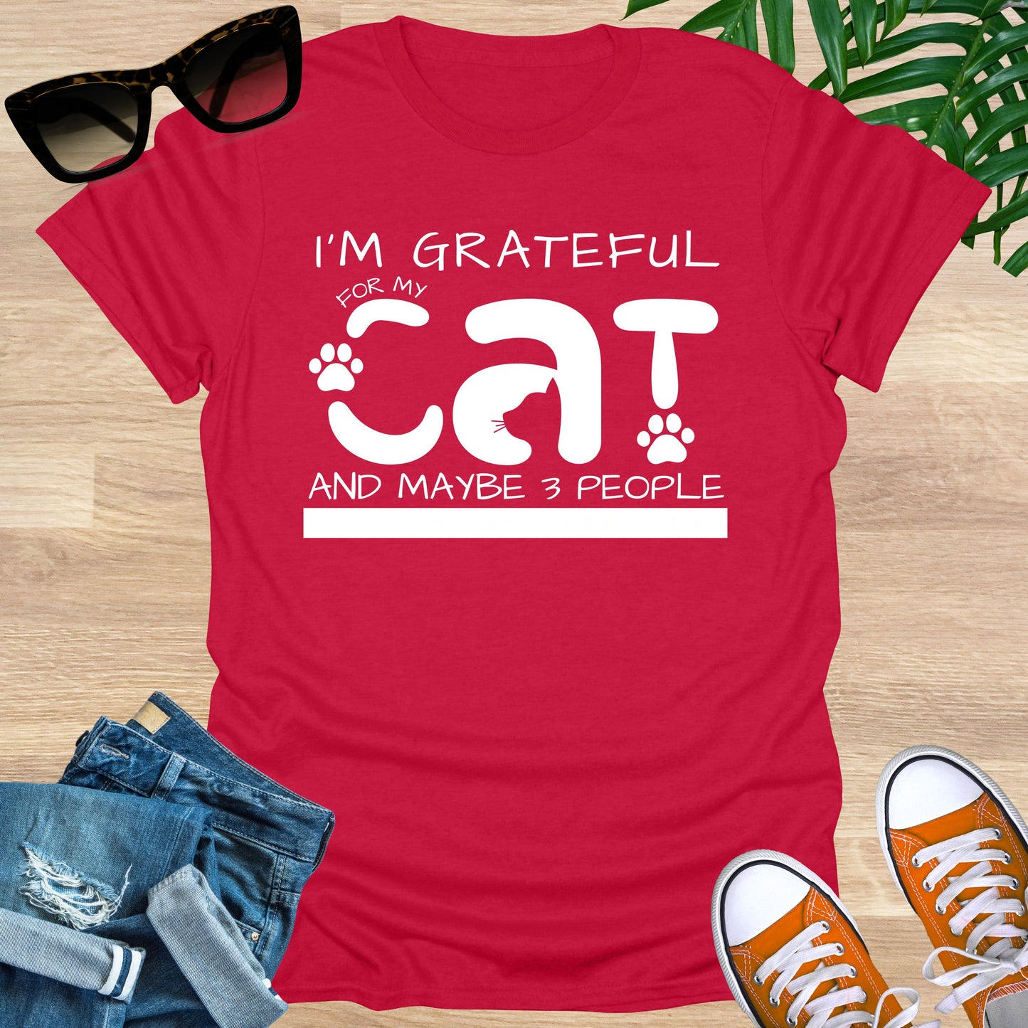 Grateful for My Cat  Unisex T-Shirt