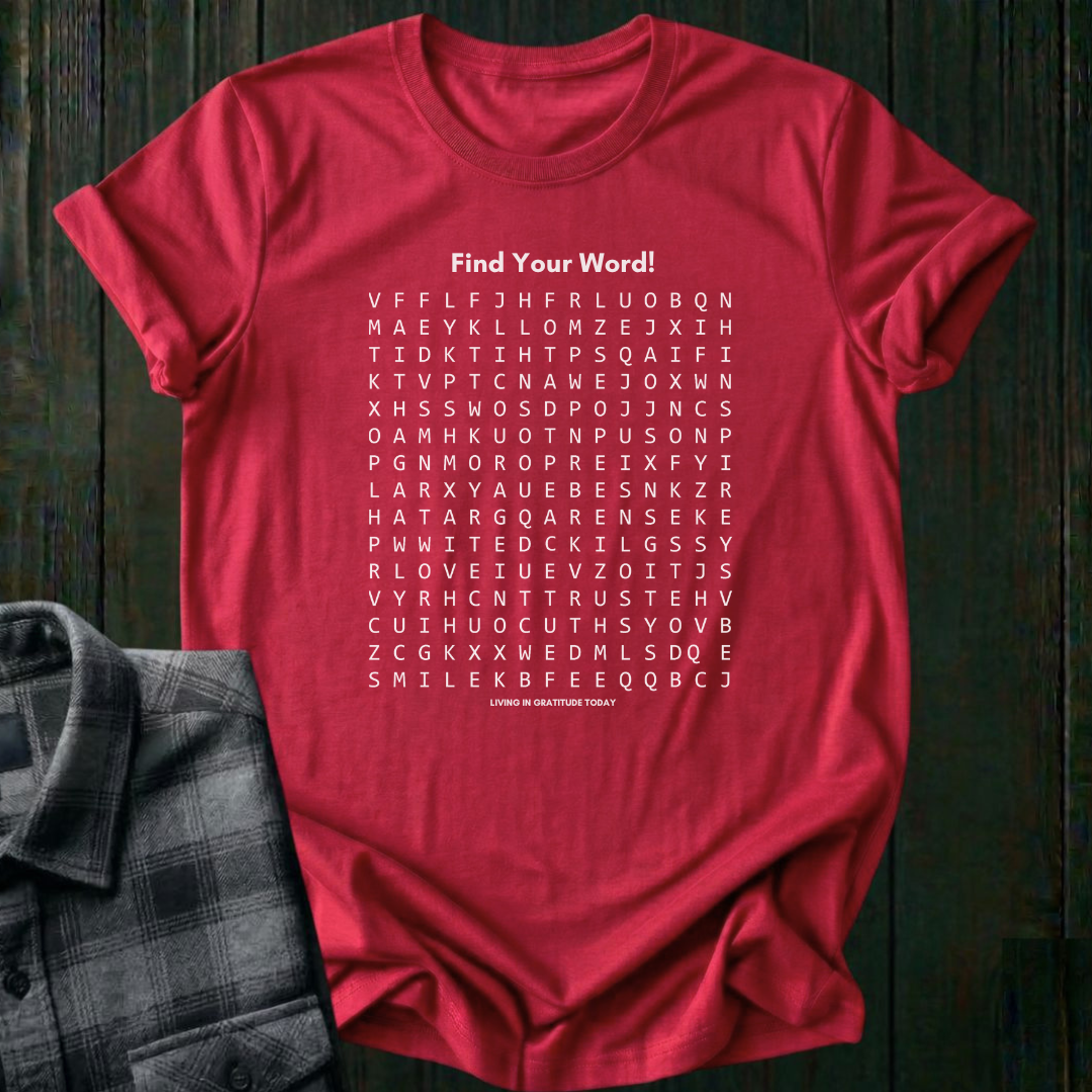 Inspirational Word Search, Unisex T-Shirt