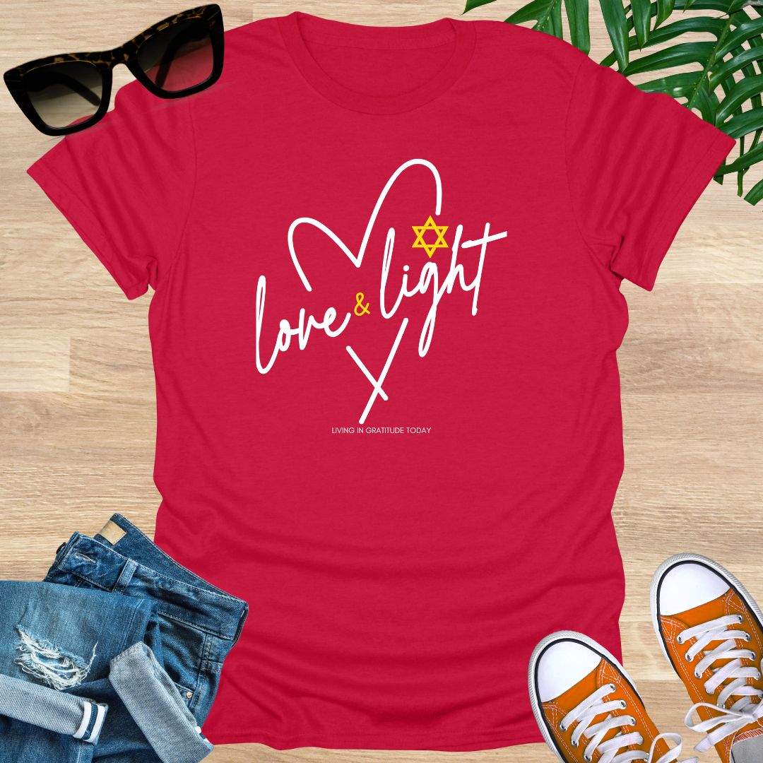 Love and Light Heart, Unisex T-Shirt