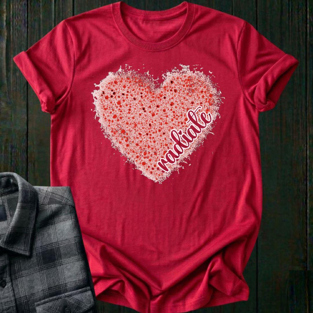 Radiate Love Splatter Heart, Unisex T-Shirt