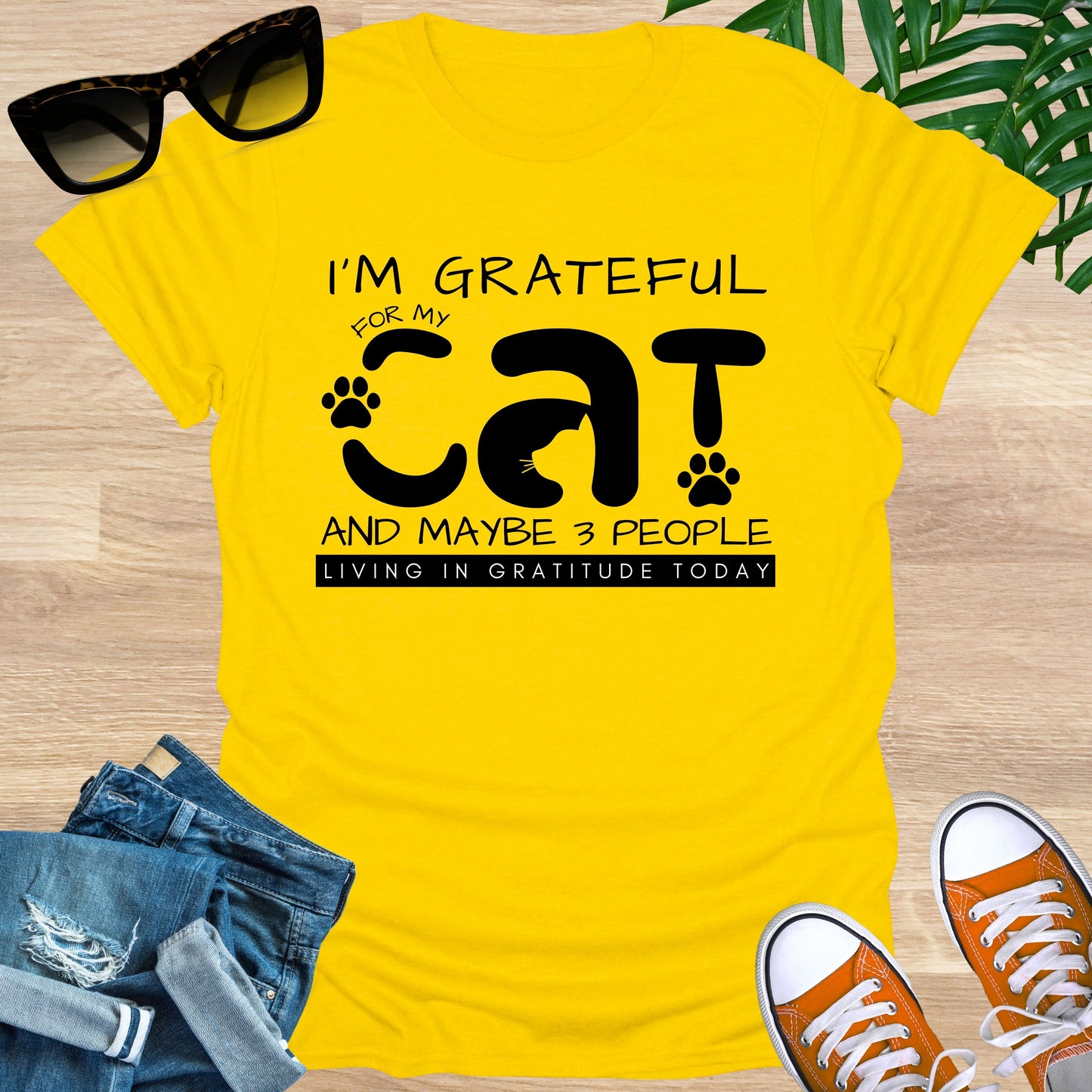 Grateful for My Cat  Unisex T-Shirt