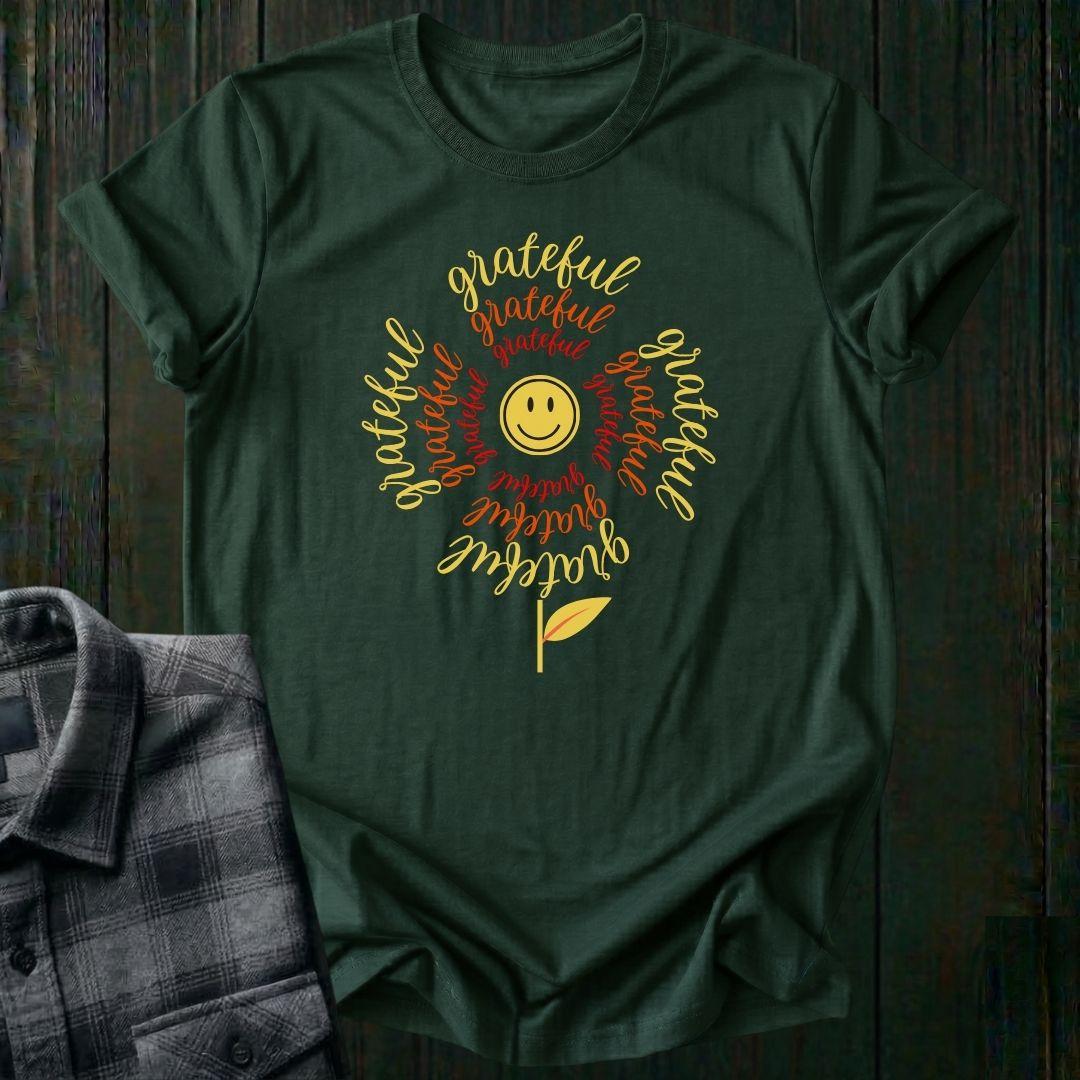 Grateful Smiley Flower, Unisex T-Shirt