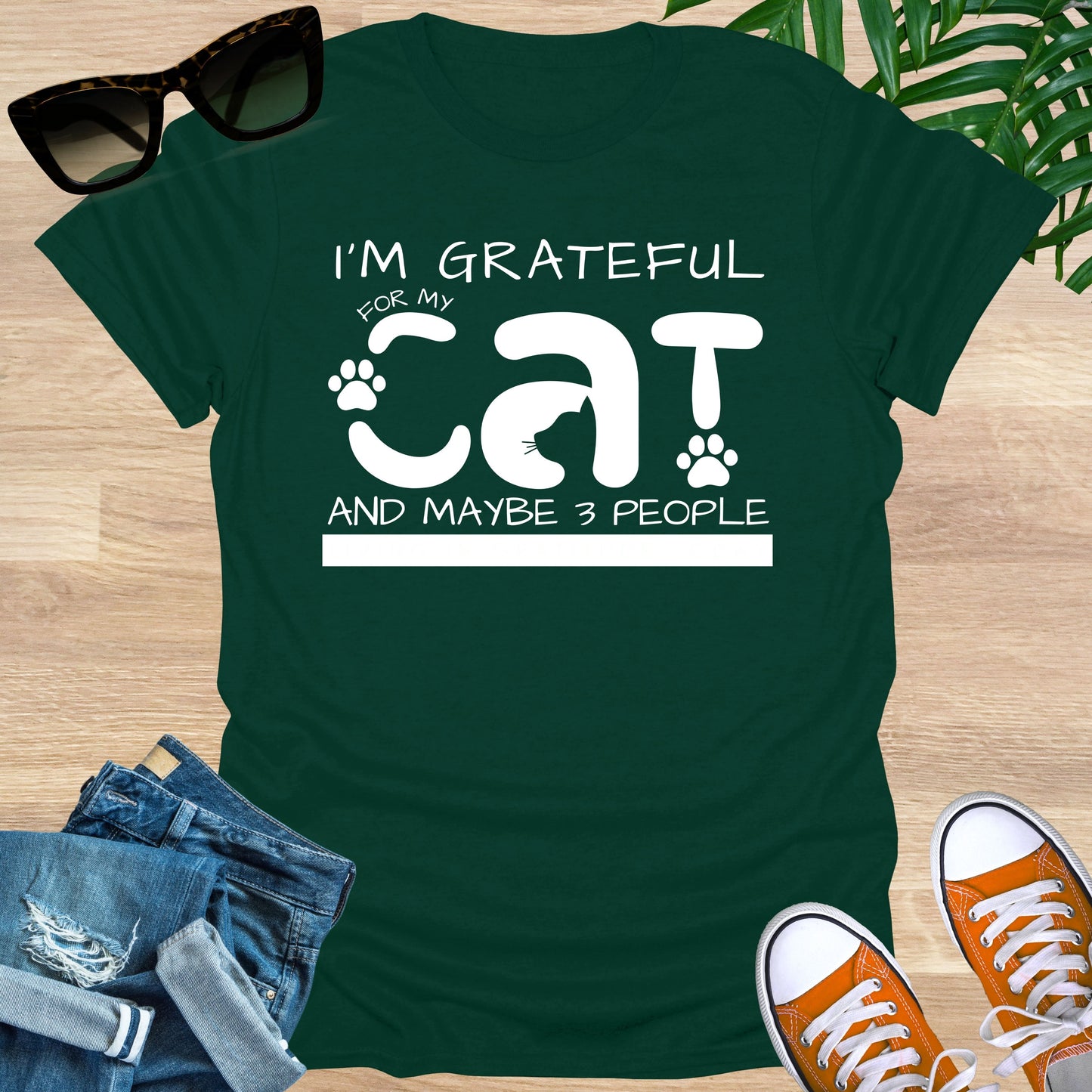 Grateful for My Cat  Unisex T-Shirt