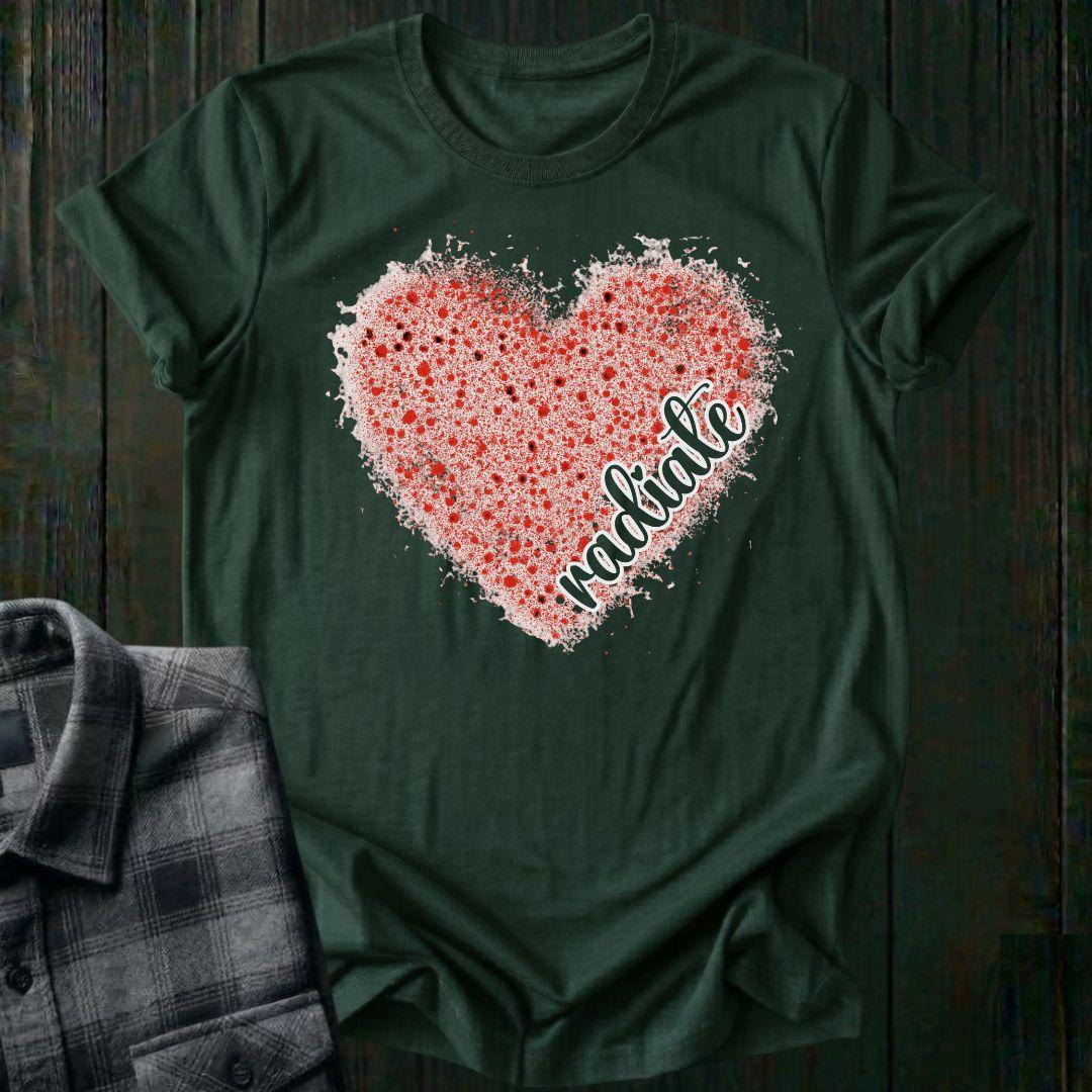 Radiate Love Splatter Heart, Unisex T-Shirt