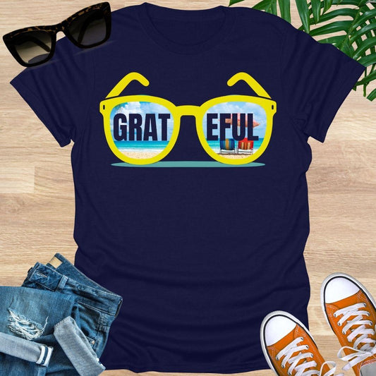 GRATEFUL Sunglasses, Beach Vibes, Unisex Tee