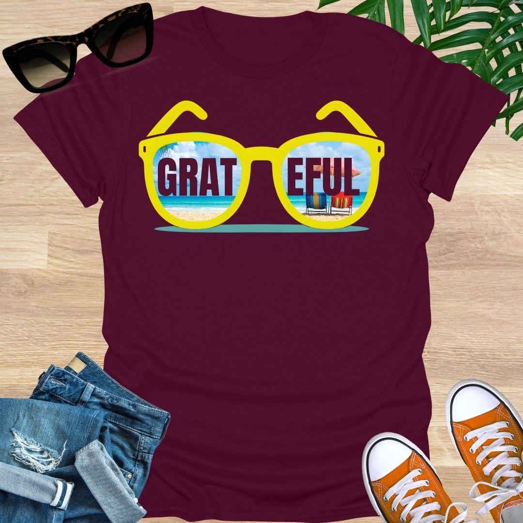 GRATEFUL Sunglasses, Beach Vibes, Unisex Tee