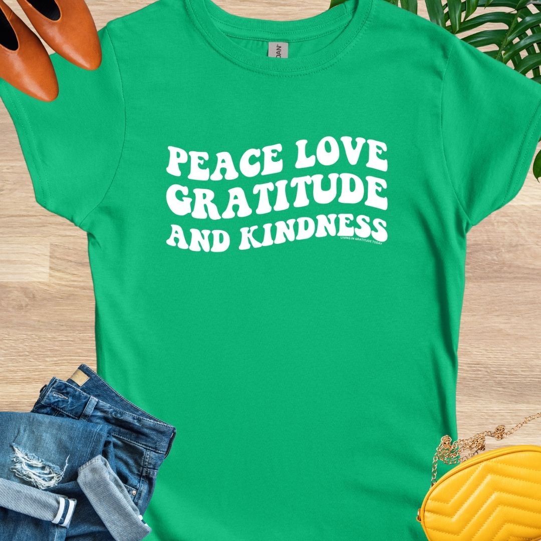 Peace, Love, Gratitude, and Kindness T-Shirt