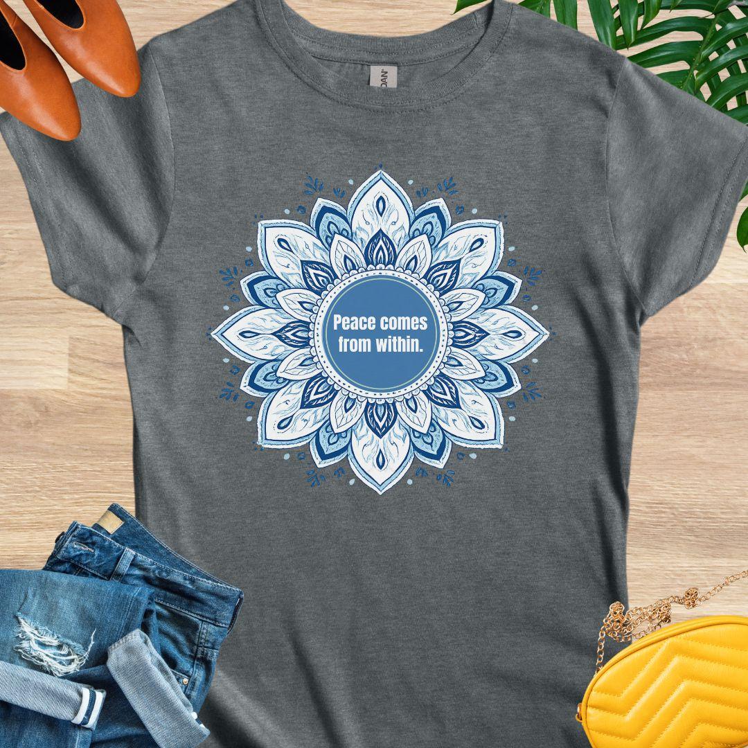 Peace Comes From Within, Mandala, T-Shirt