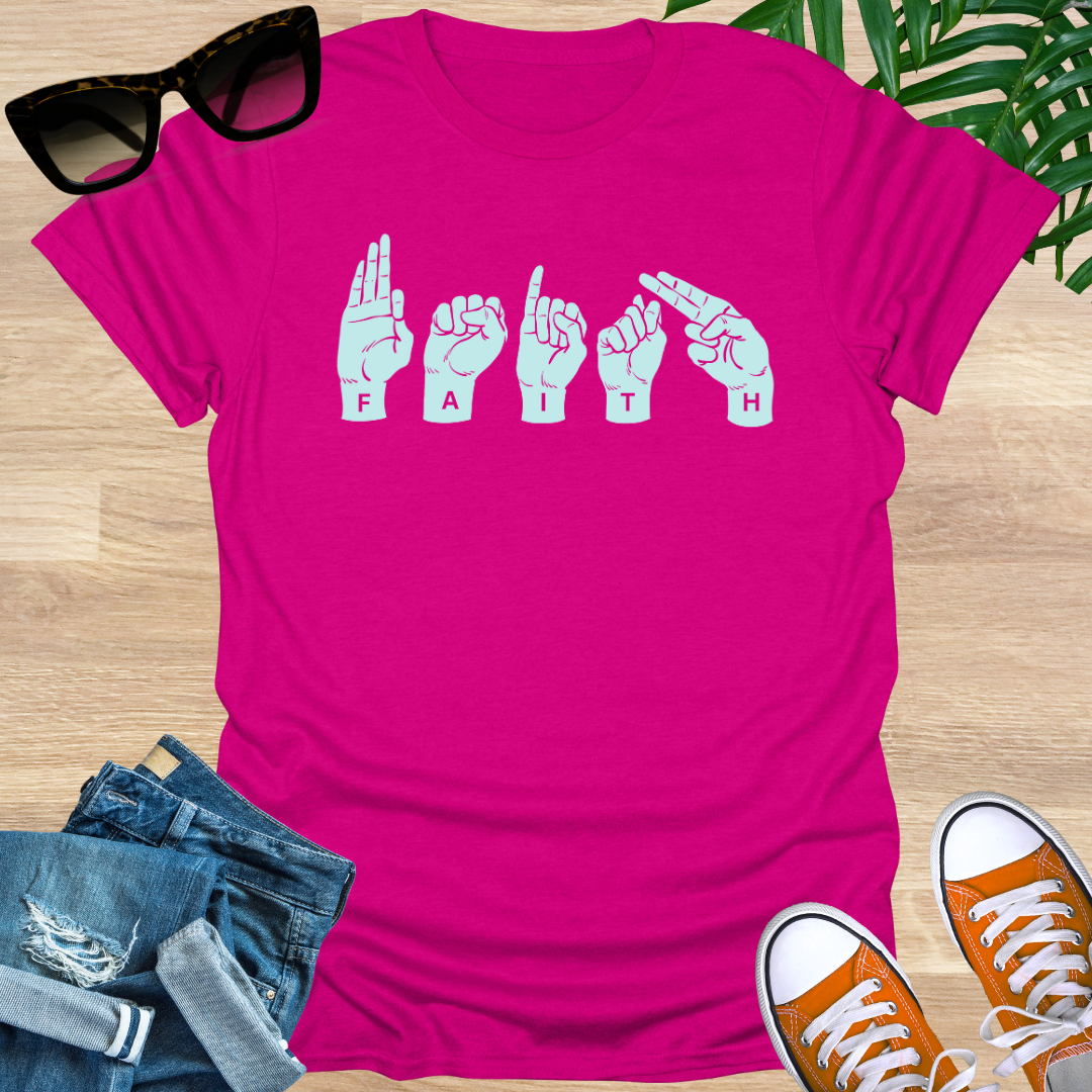 Faith, Sign Language, Unisex T-Shirt
