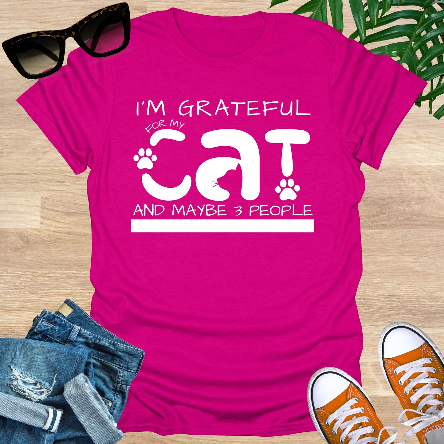 Grateful for My Cat  Unisex T-Shirt