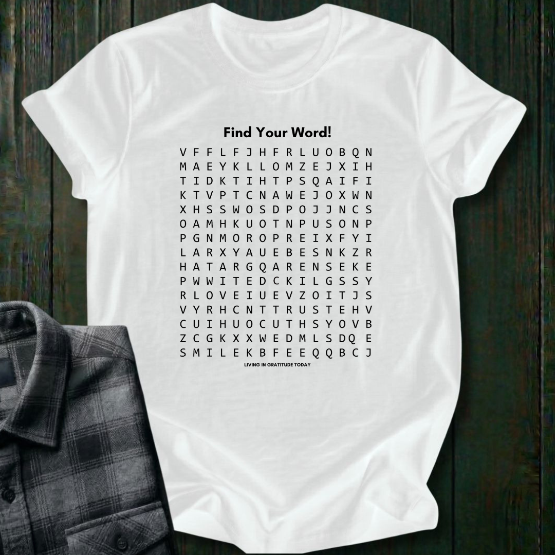 Inspirational Word Search, Unisex T-Shirt