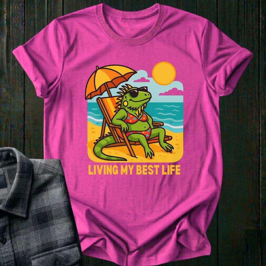 Living My Best Life (Beach Iguana Edition), Unisex T-Shirt