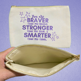 Quote of the Day, Inspirational Saying, Cosmetic Bag