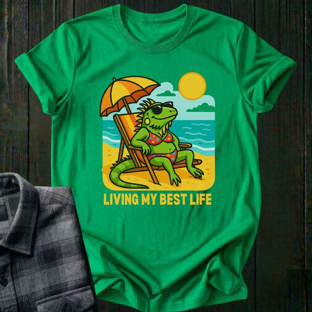 Living My Best Life (Beach Iguana Edition), Unisex T-Shirt