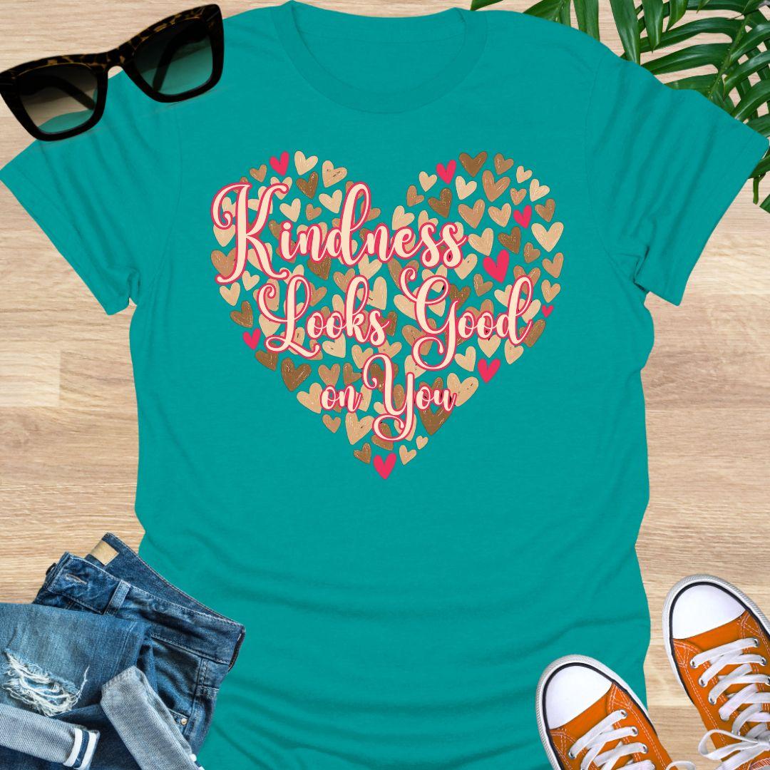 Kindness Looks Good on You Heart Unisex T-Shirt