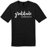 GRATITUDE Gangsta tee,  Black 100% cotton Shirt,  Man