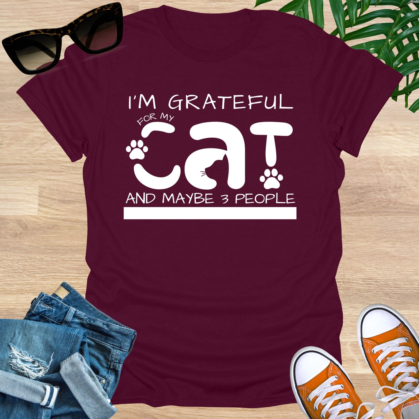 Grateful for My Cat  Unisex T-Shirt