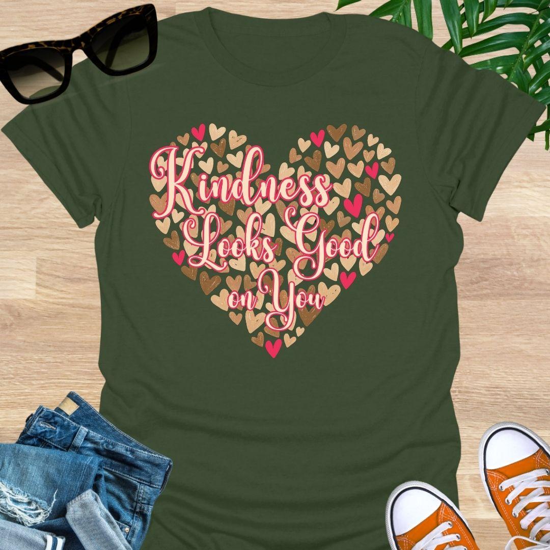 Kindness Looks Good on You Heart Unisex T-Shirt