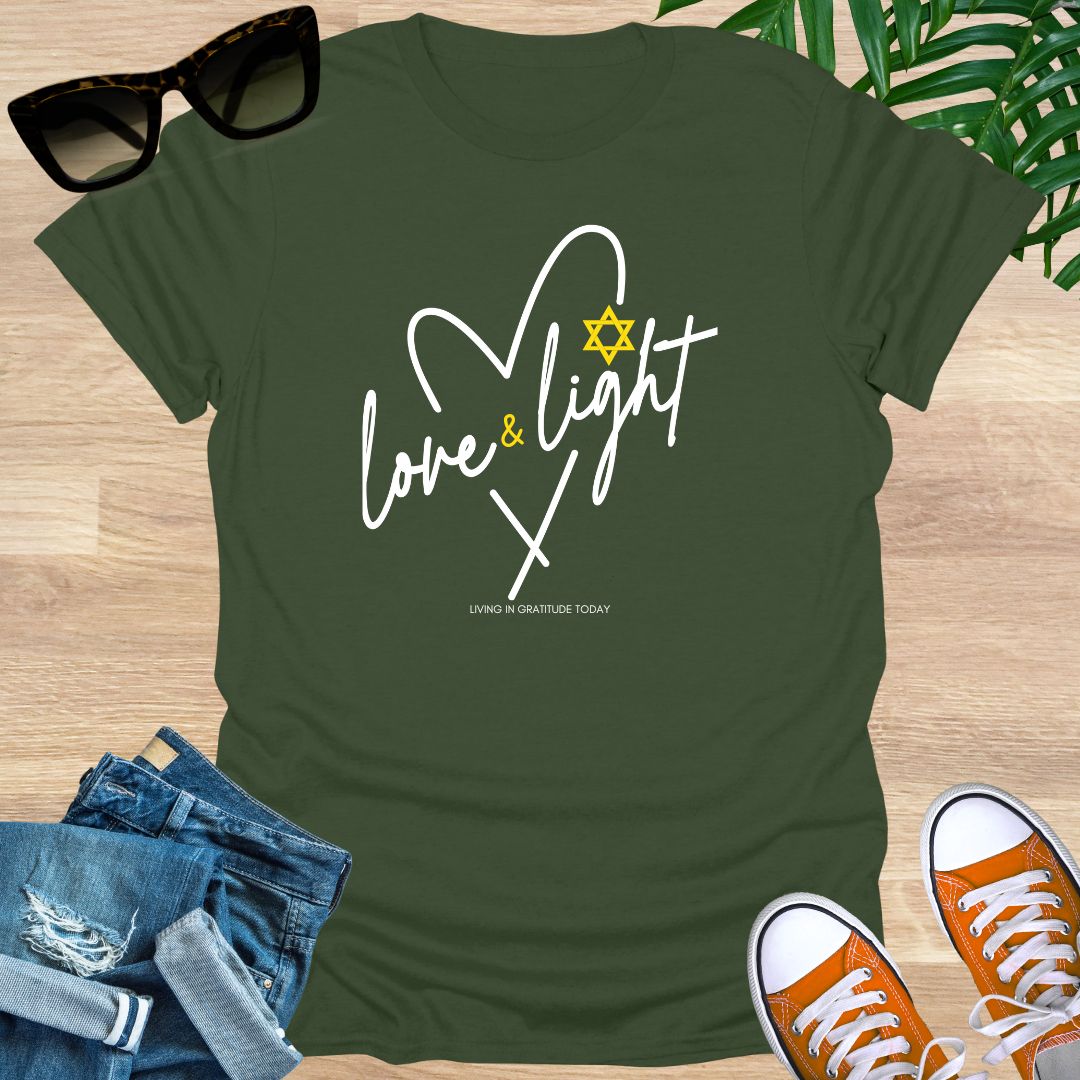Love and Light Heart, Unisex T-Shirt
