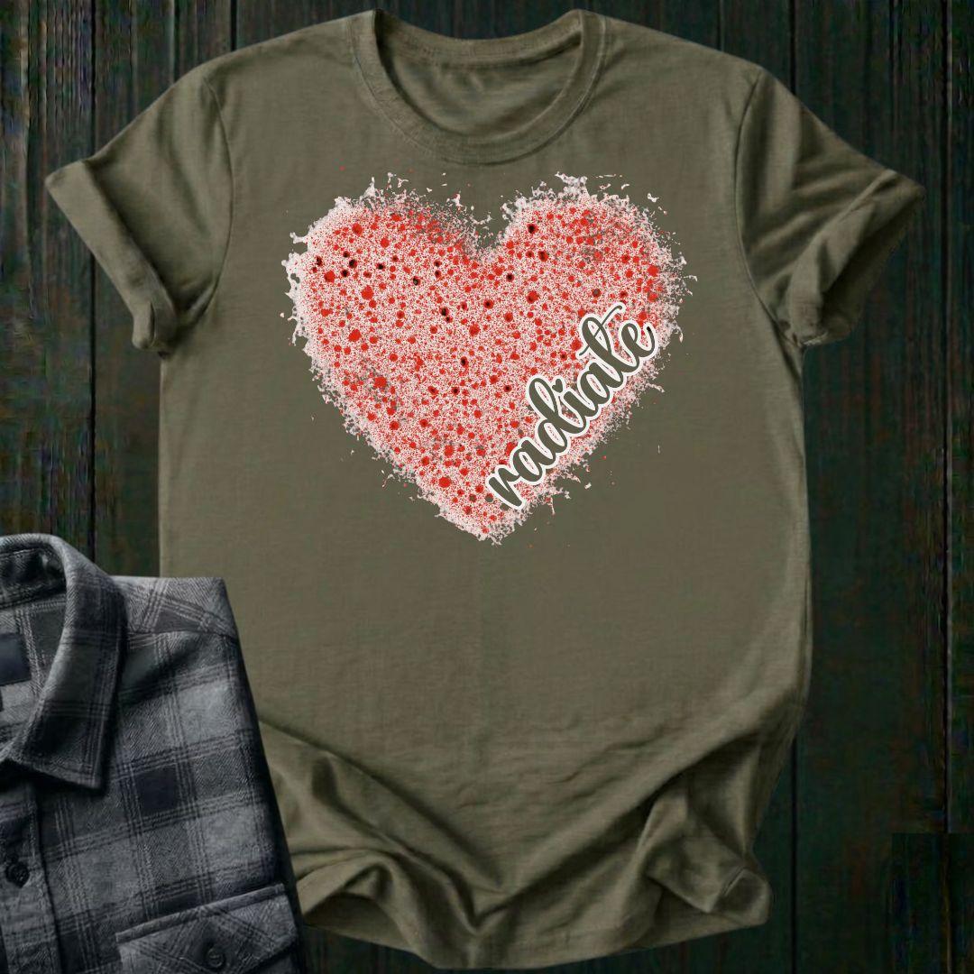 Radiate Love Splatter Heart, Unisex T-Shirt