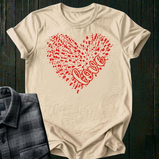 Love Splatter Heart, Unisex T-Shirt