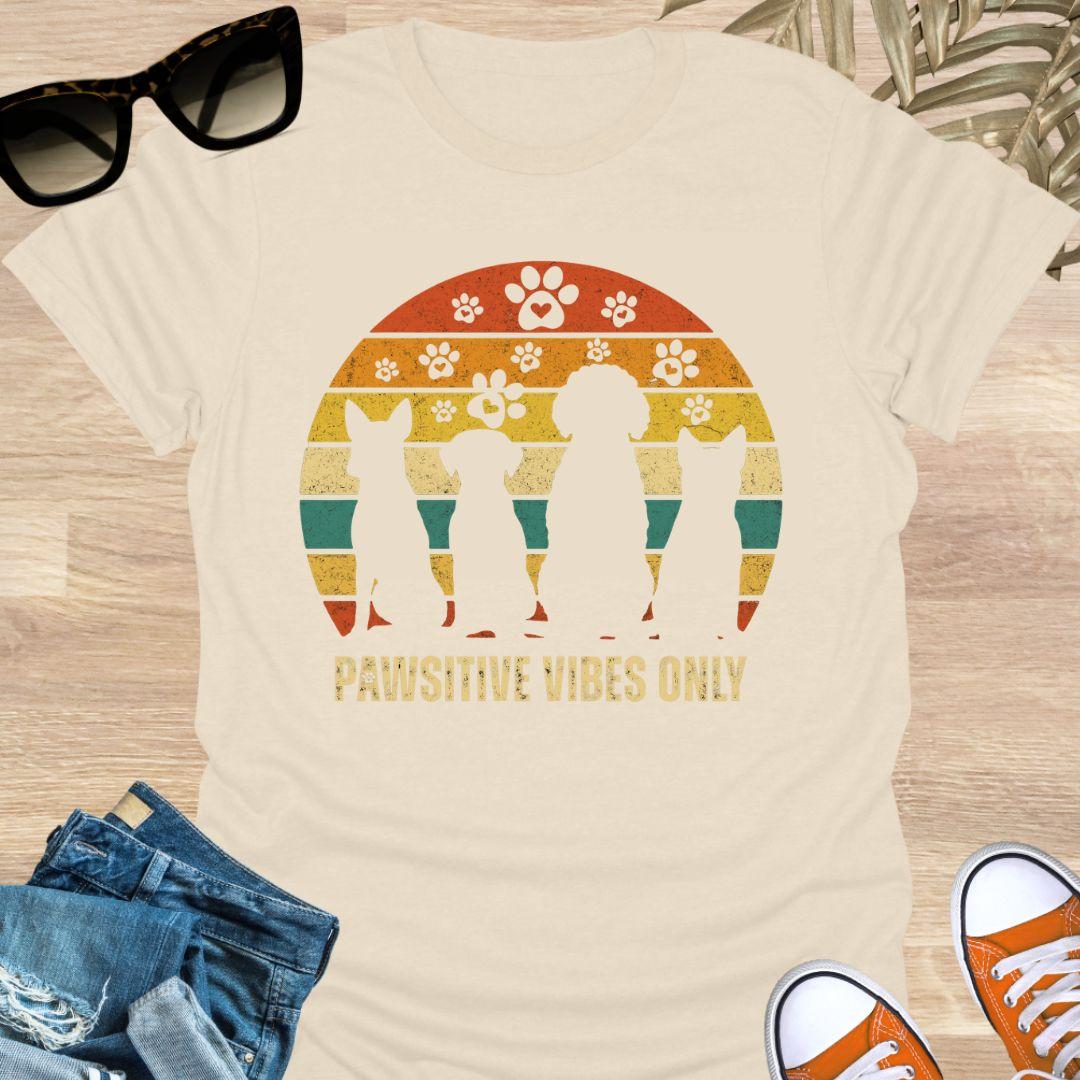 Pawsitive Vibes Only Dog Tee, Unisex T-Shirt