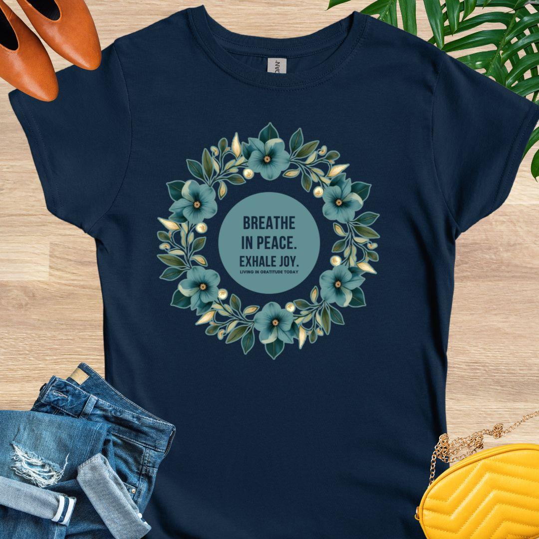 Breathe In Peace, Mandala, T-Shirt