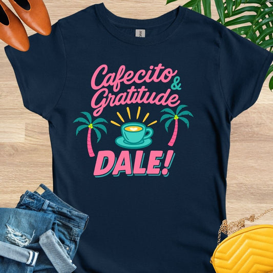 Cafecito & Gratitude Inspirational T-Shirt