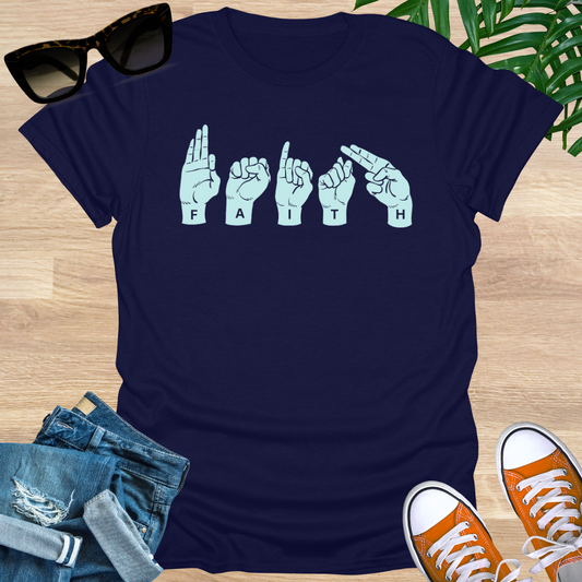 Faith, Sign Language, Unisex T-Shirt