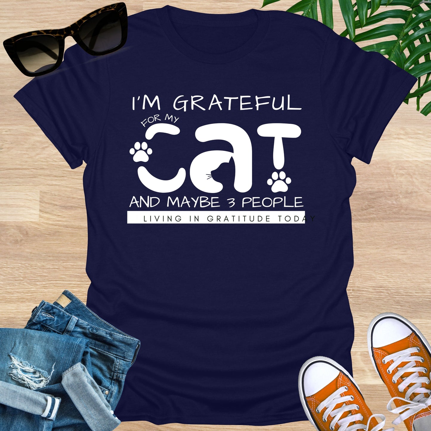 Grateful for My Cat  Unisex T-Shirt