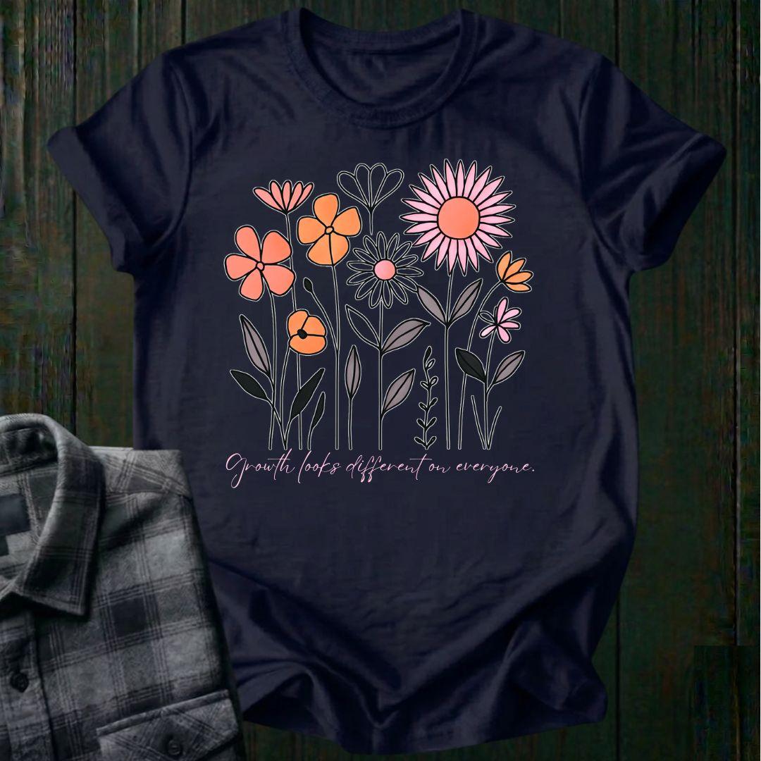Growth Looks Different on Everyone Wildflower, Unisex T-Shirt