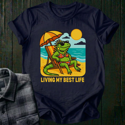 Living My Best Life (Beach Iguana Edition), Unisex T-Shirt