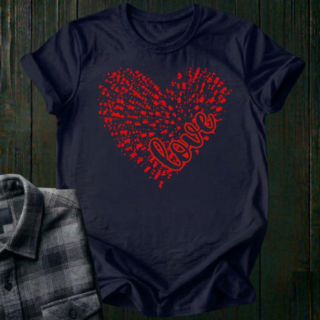 Love Splatter Heart, Unisex T-Shirt