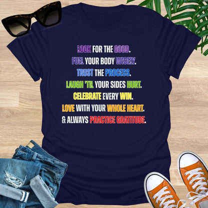 Train, Nourish, Trust, Laugh, Honor, Love, Unisex T-Shirt