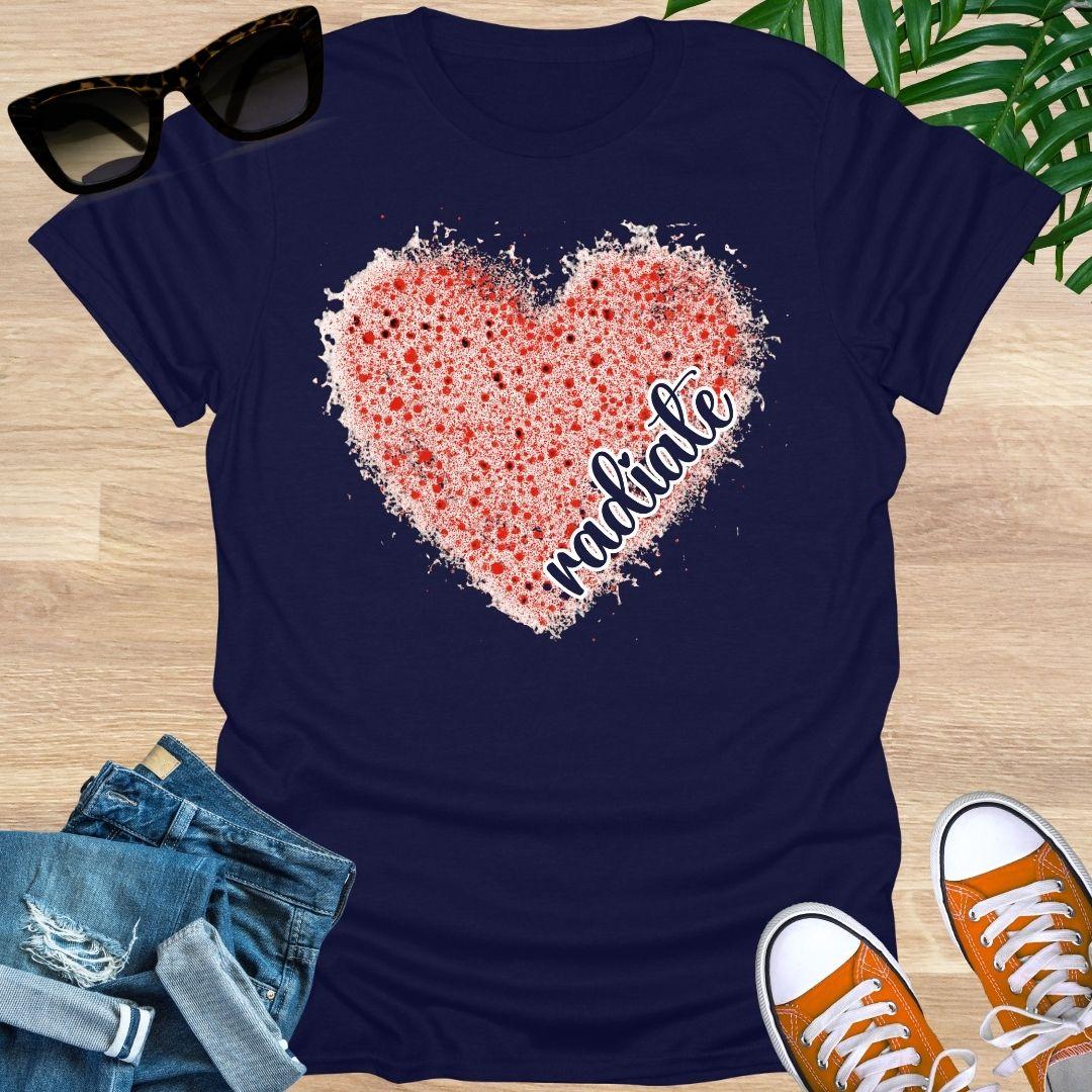 Radiate Love Splatter Heart, Unisex T-Shirt
