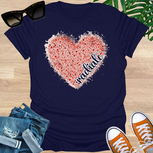 Radiate Love Splatter Heart, Unisex T-Shirt