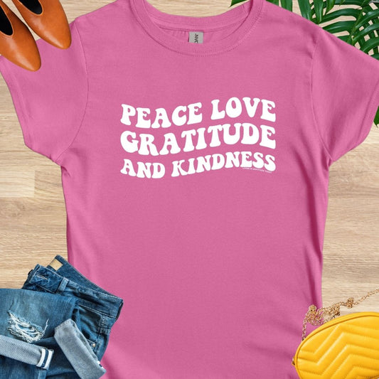 Peace, Love, Gratitude, and Kindness T-Shirt