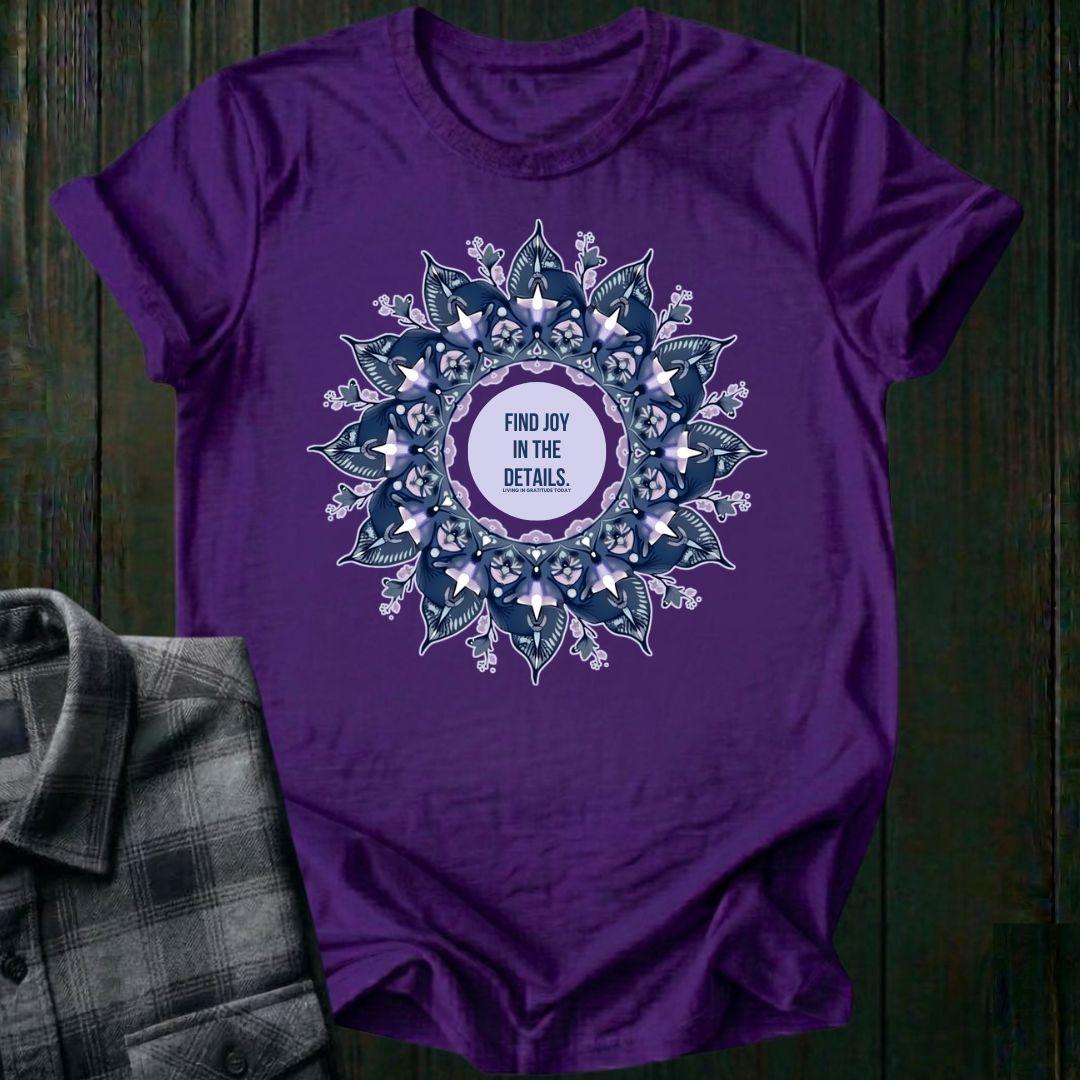 Find Joy in the Details, Mandala, Unisex T-Shirt