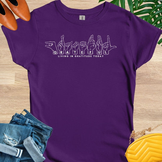 Grateful - Sign Language T-Shirt