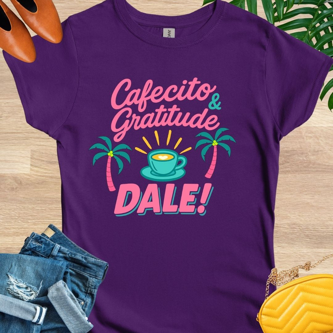Cafecito & Gratitude Inspirational T-Shirt